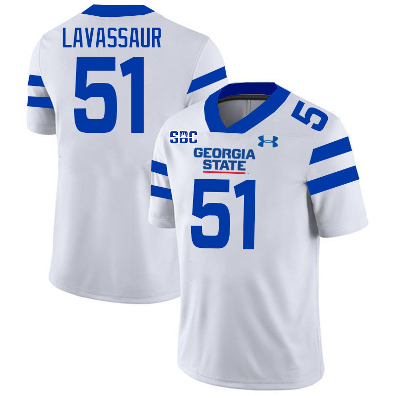 Georgia State Panthers #51 D'Andre LaVassaur College Football Jerseys Stitched-White